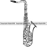 Music Musical Instrument Saxaphone bbn ClipArt SVG