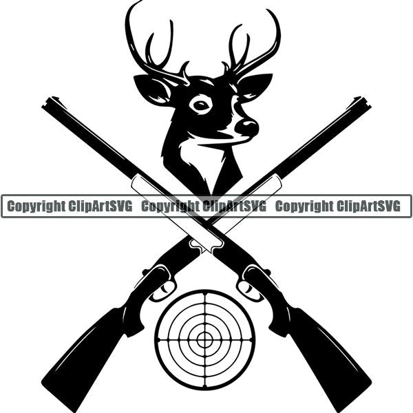 Sports Game Hunting Fishing Hunt Fish Logo ClipArt SVG