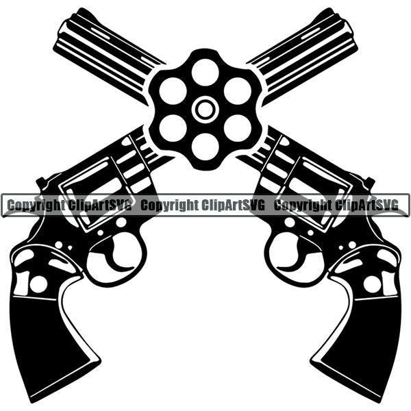 Military Weapon Gun Logo ClipArt SVG