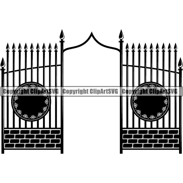House Fence ClipArt SVG