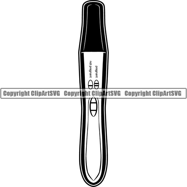 Medical Doctor Nurse Hospital Pregnancy Test Home ClipArt SVG