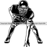 Sports Game Football Player ClipArt SVG