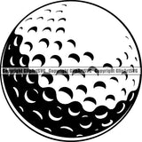Sports Game Golf Ball ClipArt SVG