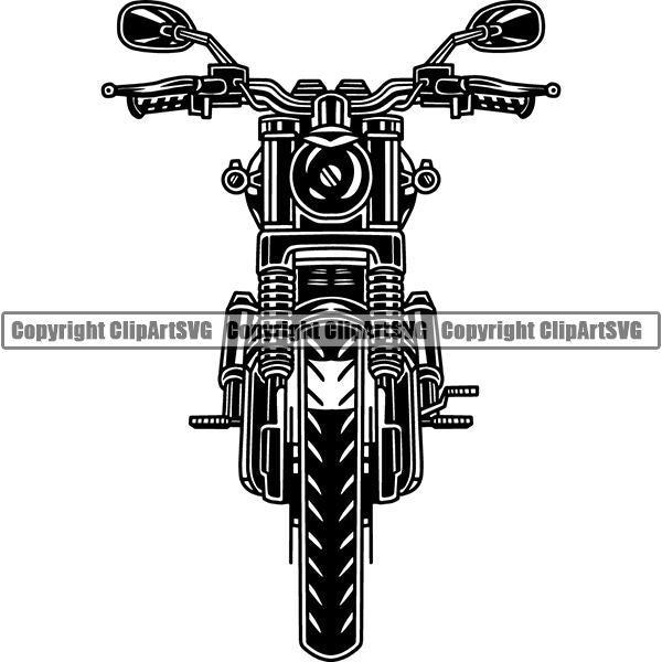 Motorcycle Bike Chopper Bike ClipArt SVG