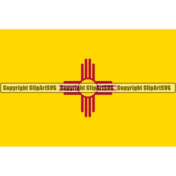 State Flag Square New Mexico ClipArt SVG