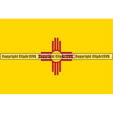 State Flag Square New Mexico ClipArt SVG