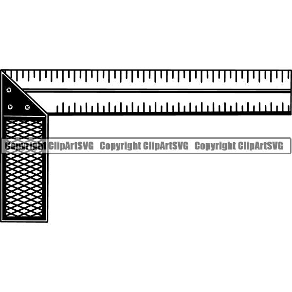 Construction Building Repair Service Ruler L Square ClipArt SVG