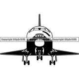 Astronaut Outer Space Shuttle Sci-Fi Science Fiction Space Shuttle ClipArt SVG