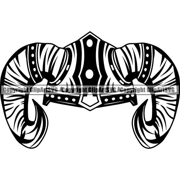 Viking Warrior Helmet ClipArt SVG