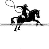 Occupation Cowboy Horse ClipArt SVG