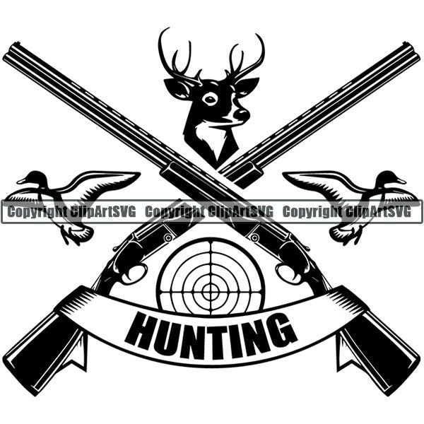 Sports Game Hunting Fishing Hunt Fish ClipArt SVG