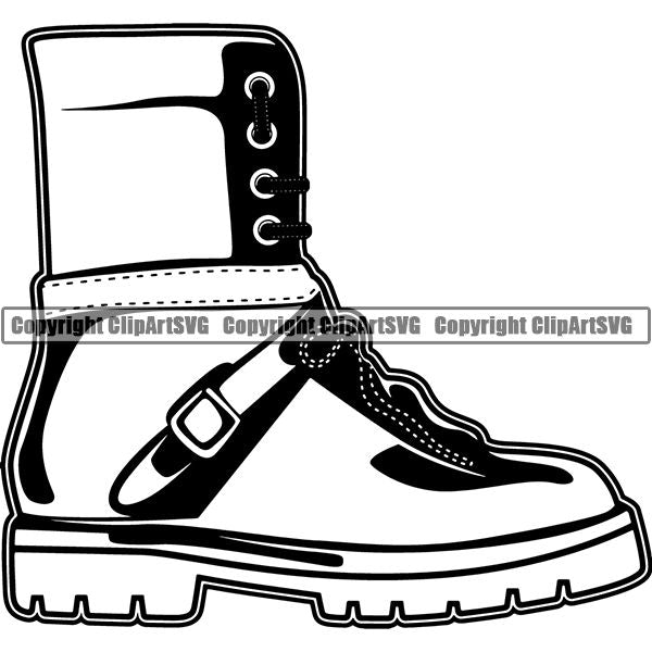 Motorcycle Bike Chopper Boot ClipArt SVG