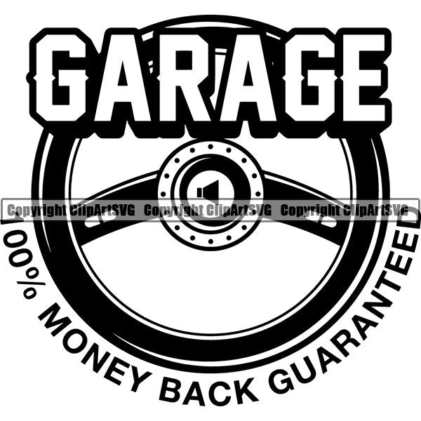 Mechanic Repair Shop Garage Logo ClipArt SVG