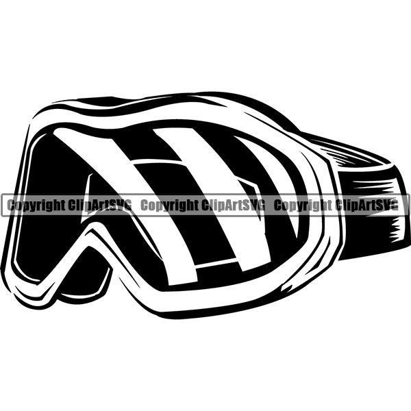 Sports Snowboarding Snowboard Skiing Ski Googles ClipArt SVG
