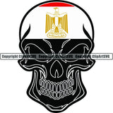 Country Flag Skull Egypt ClipArt SVG