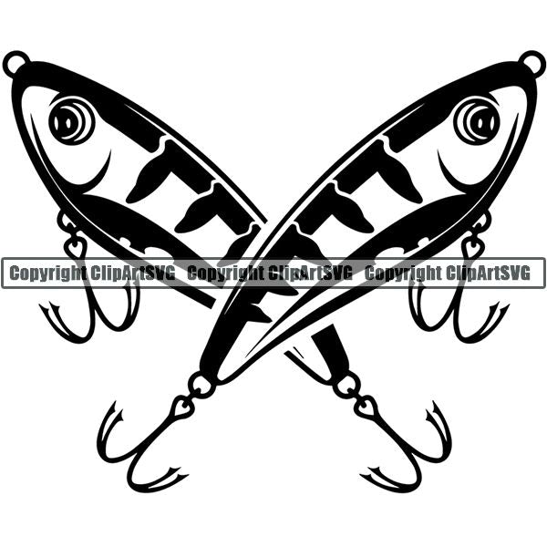 Sports Game Fishing Hunting Fish Hunt Logo ClipArt SVG