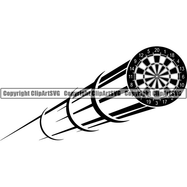 Sports Game Darts Motion ClipArt SVG