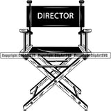 Acting Actor Movie Performer Performance Directors Chair ClipArt SVG