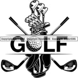 Sports Game Golf Logo ClipArt SVG