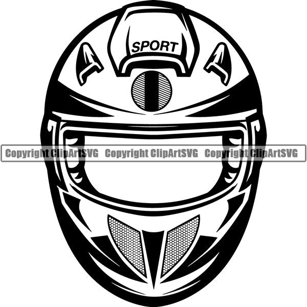 Motorcycle Sports Racing Helmet ClipArt SVG
