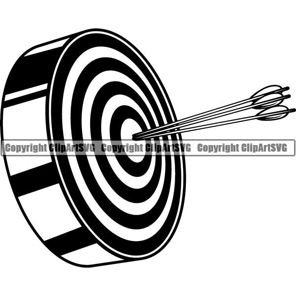 Sports Game Archery Target ClipArt SVG