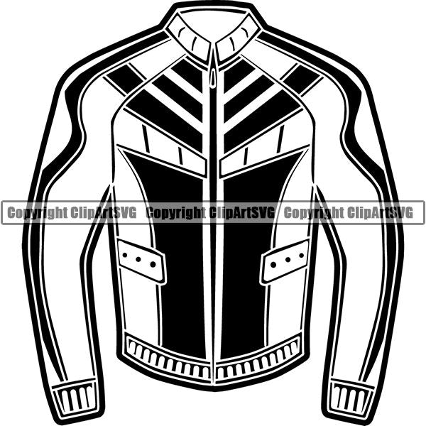 Motorcycle Superbike Jacket ClipArt SVG
