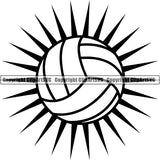 Sports Game Volleyball Logo ClipArt SVG