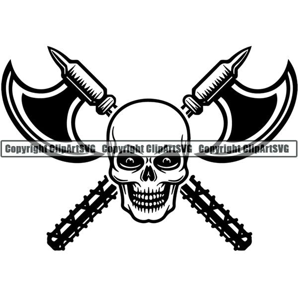 Viking Warrior Logo ClipArt SVG