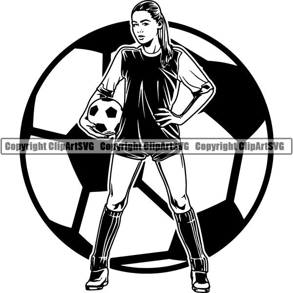 Sports Soccer Logo ClipArt SVG