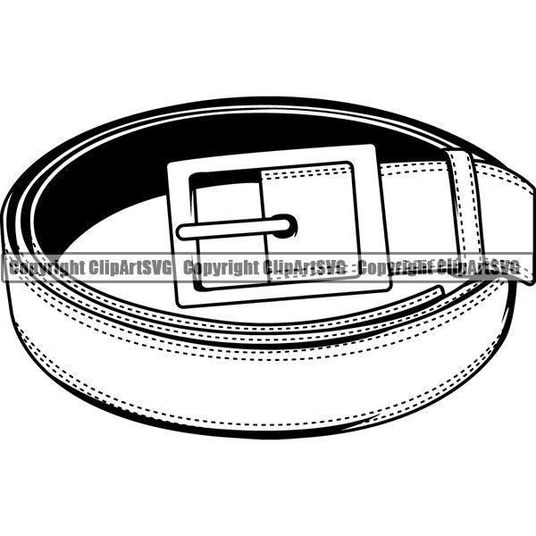 Clothes Belt Leather Mens ClipArt SVG