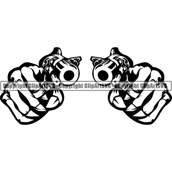 Skull Skeleton Grim Reaper Tattoo Tat ClipArt SVG