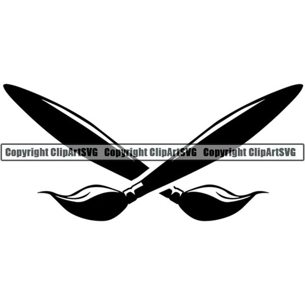 Painting Painter Artist Art Paintbrush Canvas Logo ClipArt SVG