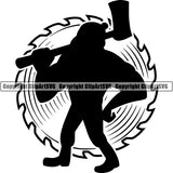 Construction Woodworking Carpenter Lumberjack Logo ClipArt SVG