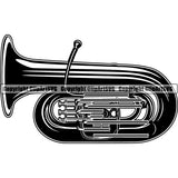 Music Musical Instrument Tuba rfcdb ClipArt SVG