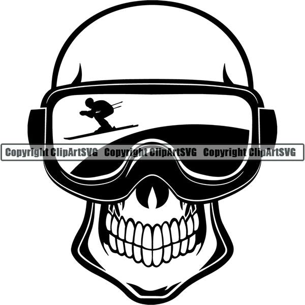 Sports Skiing Ski Snowboarding Snowboard Text ClipArt SVG