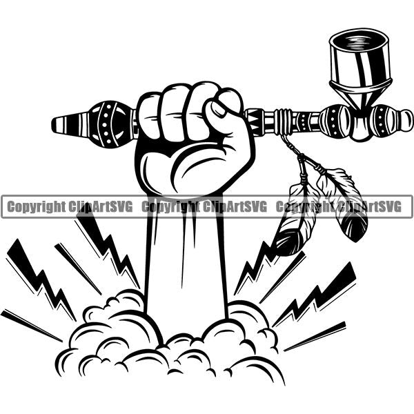Native American Indian Pipe Peace ClipArt SVG