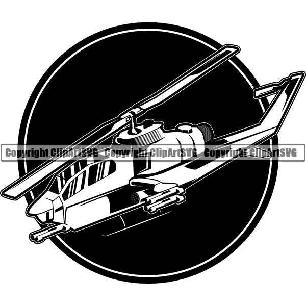 Military Weapon Helicopter ClipArt SVG
