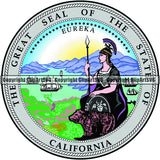 State Flag Seal California ClipArt SVG