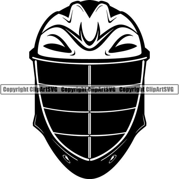 Sports Game Lacrosse Helmet ClipArt SVG