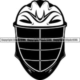 Sports Game Lacrosse Helmet ClipArt SVG