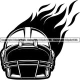 Sports Game Football Fire ClipArt SVG