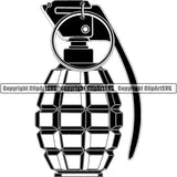 Military Weapon Hand Grenade ClipArt SVG