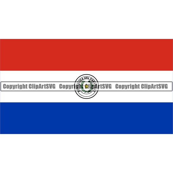 Country Flag Square Paraguay ClipArt SVG