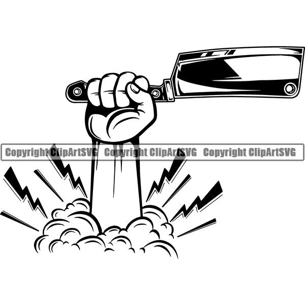 Cooking BBQ Bar-B-Que Barbque Chef Cook Butcher Logo ClipArt SVG