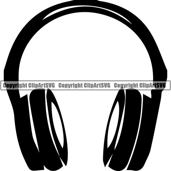 Headphones Headset Music Audio Equipment ClipArt SVG