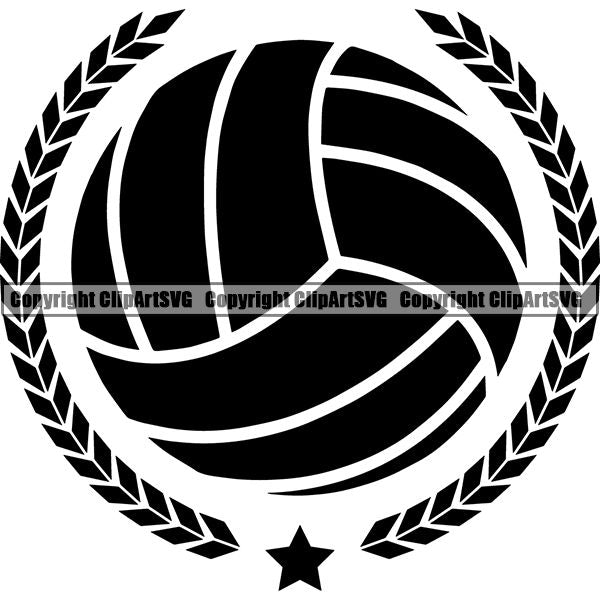 Sports Game Volleyball Logo ClipArt SVG