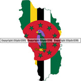 Country Flag Map Dominica ClipArt SVG