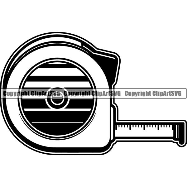 Construction Building Repair Service Tape Measure ClipArt SVG