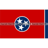 State Flag Square Tennessee ClipArt SVG