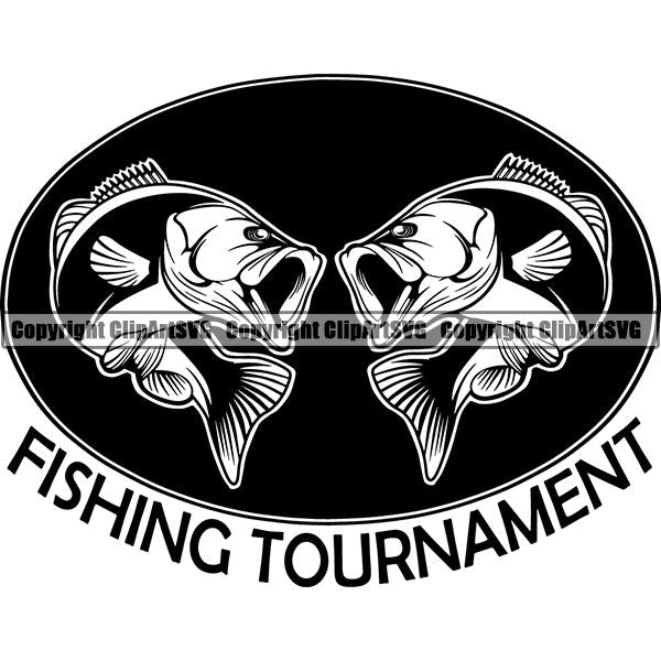 Sports Game Fishing Hunting Fish Hunt Logo ClipArt SVG